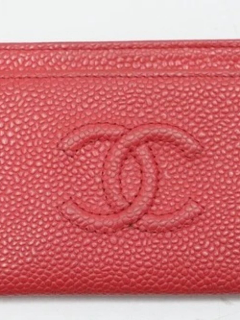 Chanel Caviar Timeless CC Card Holder Red